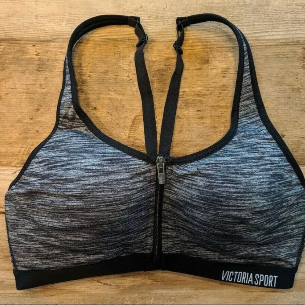 VICTORIA'S SECRET SPORT BLACK FRONT CLOSE 36B